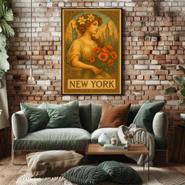 New York Art Nouveau Poster