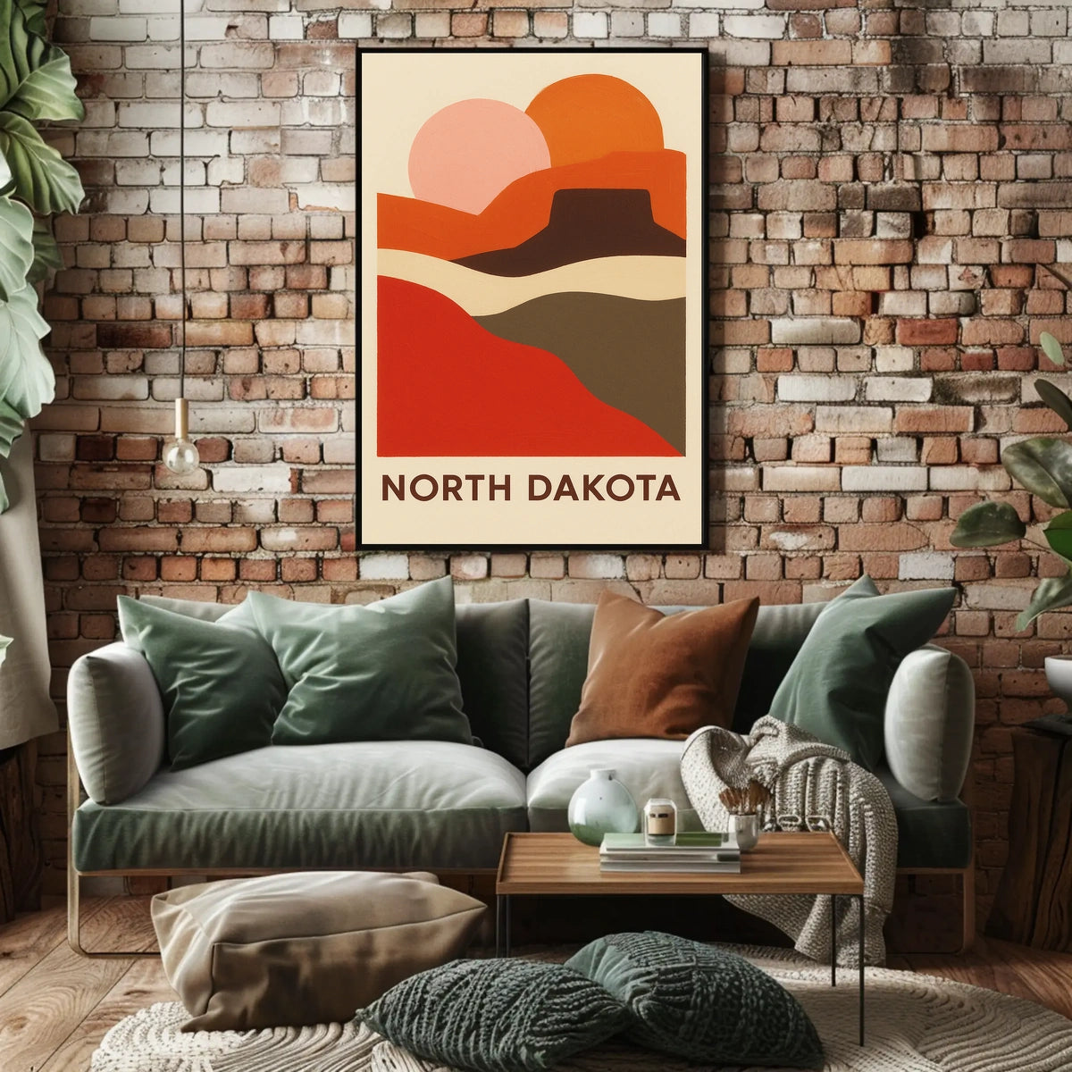 North Dakota Landscape Art Poster
