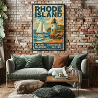 Rhode Island Coastal Charm Poster