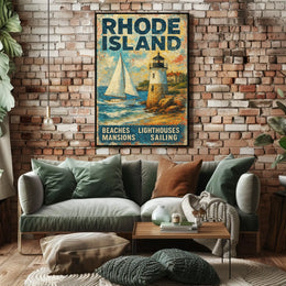 Rhode Island Coastal Charm Poster