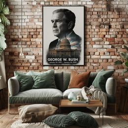 George W. Bush 43rd President of the United States Reflections Poster