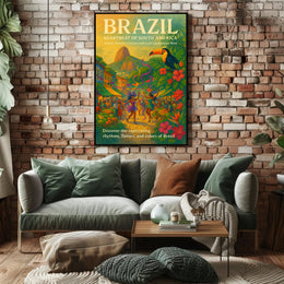 Brazil Heartbeat of South America Poster Art Print PosterGoat