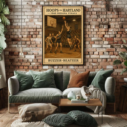 Hoops in Heartland 1946 Indiana Finals Poster