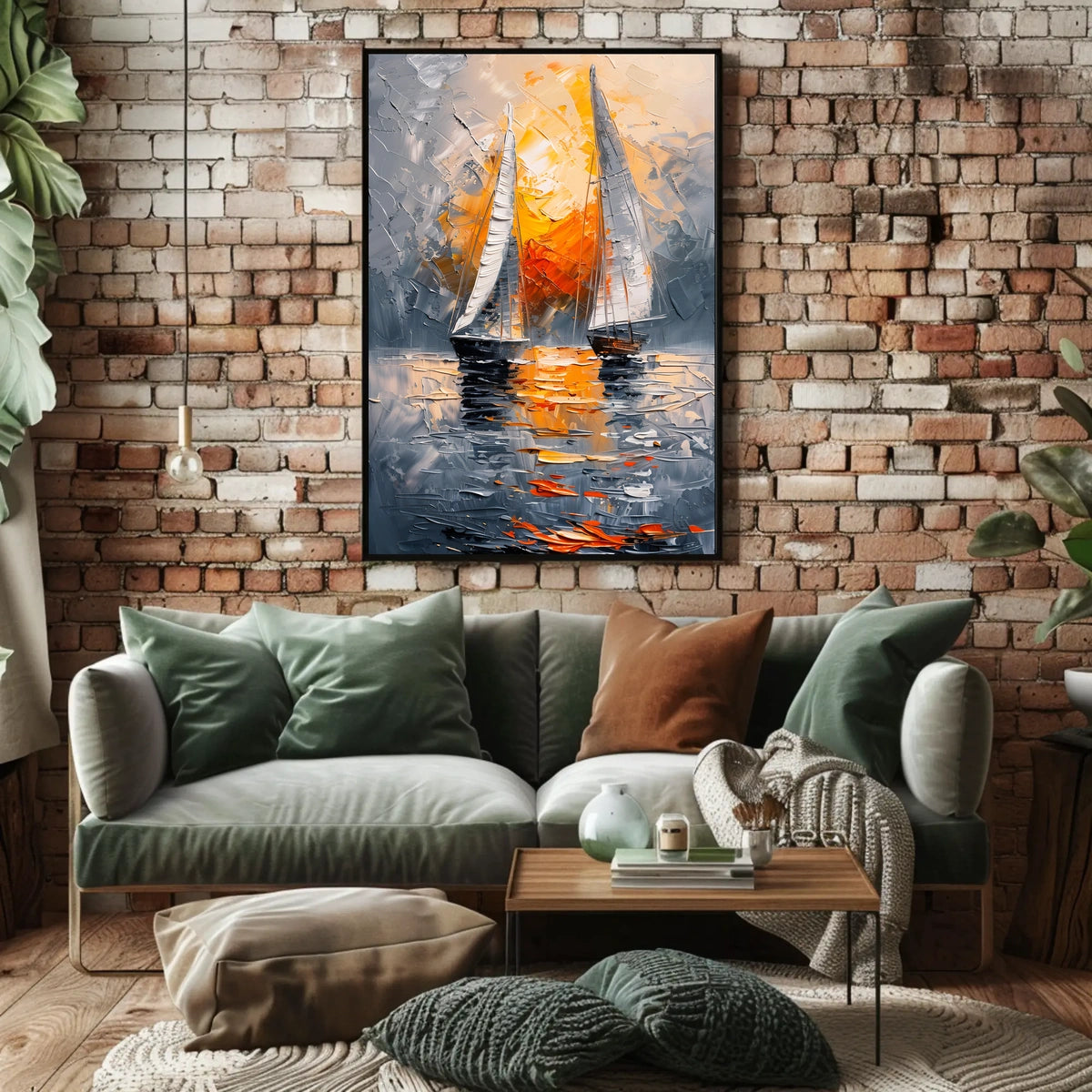 Sailing at Sunset Poster