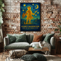 George Washington Starry Tribute Historical or Presidential Poster