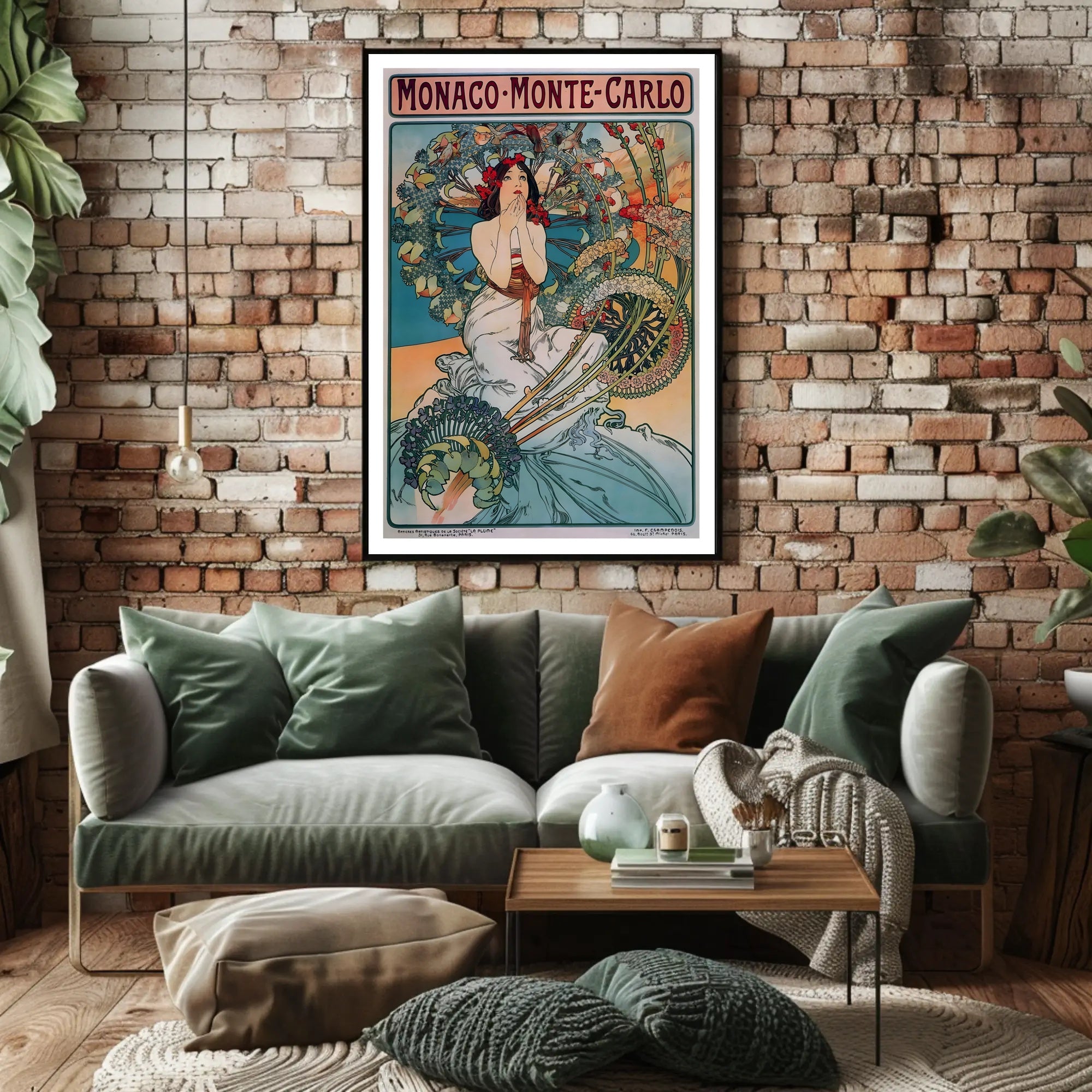 Monte Carlo Vintage Travel Art Poster