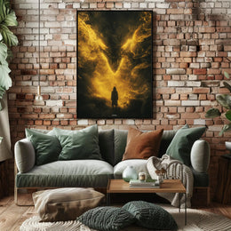 Mystical Vortex: Hooded Figure Fantasy Poster PosterGoat