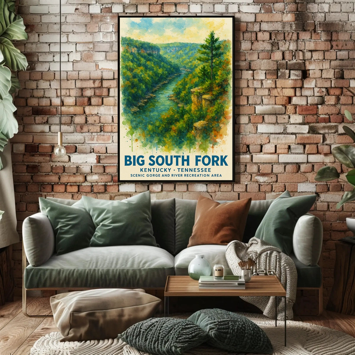 Big South Fork Watercolor National Park Poster