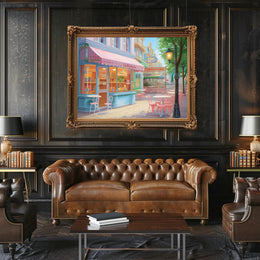 Charming Café Scene Poster