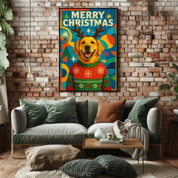 Merry Christmas Canine Poster