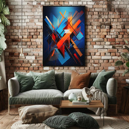 Geometric Modernism Energetic Abstract Art Wall Abstract Poster