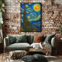 Starry Night Sky Art Print: Abstract or Artistic Poster
