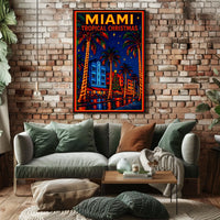 Miami Tropical Christmas Poster