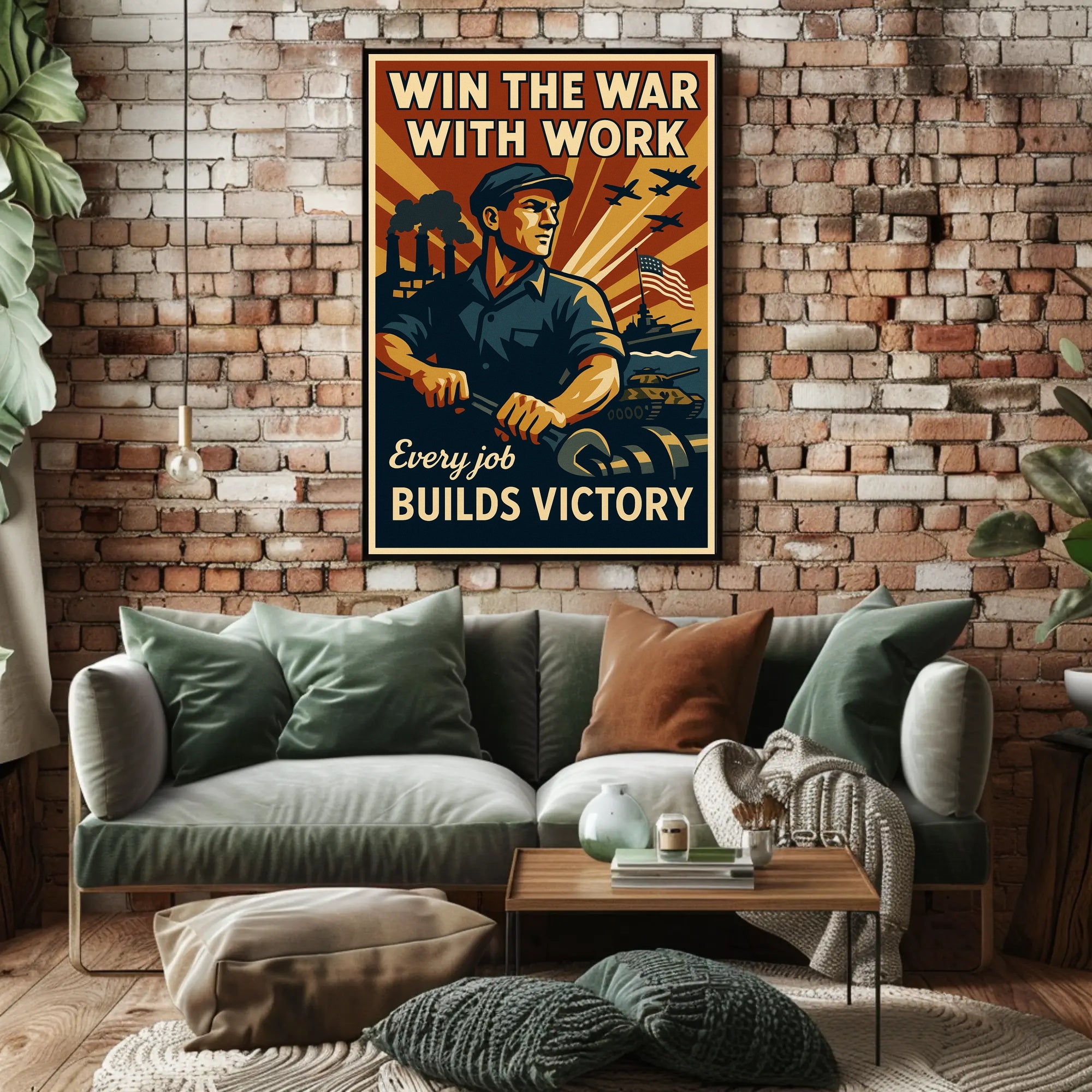 World War II Home-Front Labor Propaganda Poster