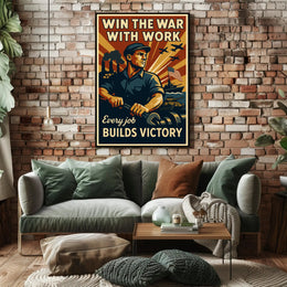 World War II Home-Front Labor Propaganda Poster