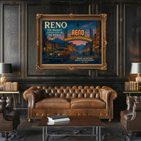 Reno Travel Poster The Biggest Little City Art