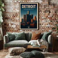 Detroit The Motor City Poster