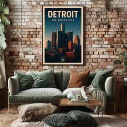 Detroit The Motor City Poster