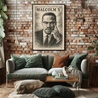 Malcolm X Portrait Poster