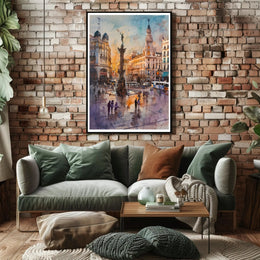 Urban Elegance at Dusk Poster PosterGoat