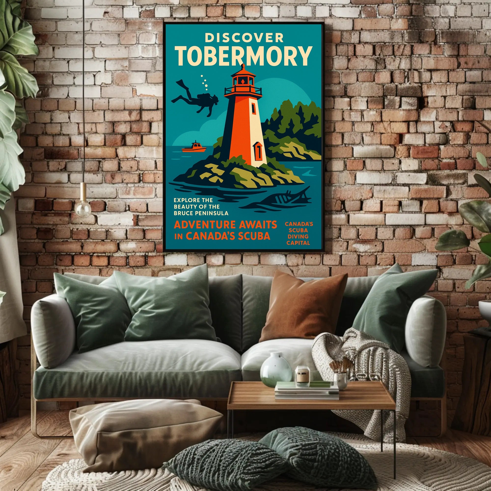 Tobermory Travel Poster Vintage Coastal Wall Art
