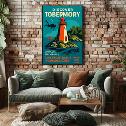 Tobermory Travel Poster Vintage Coastal Wall Art
