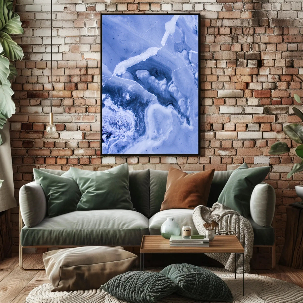 Frozen Veins Abstract Art Poster
