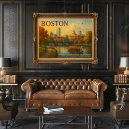 Boston Travel Poster: Where History Meets The Harbor
