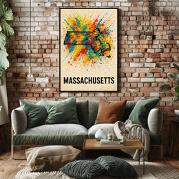 Vibrant Massachusetts Poster