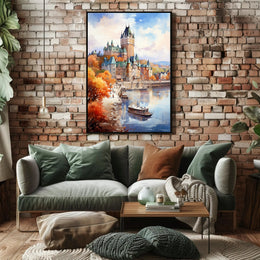Autumn In Quebec City Poster
