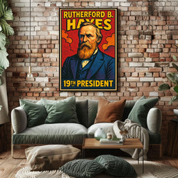 Rutherford B Hayes 19th President Poster Wall Art Decor