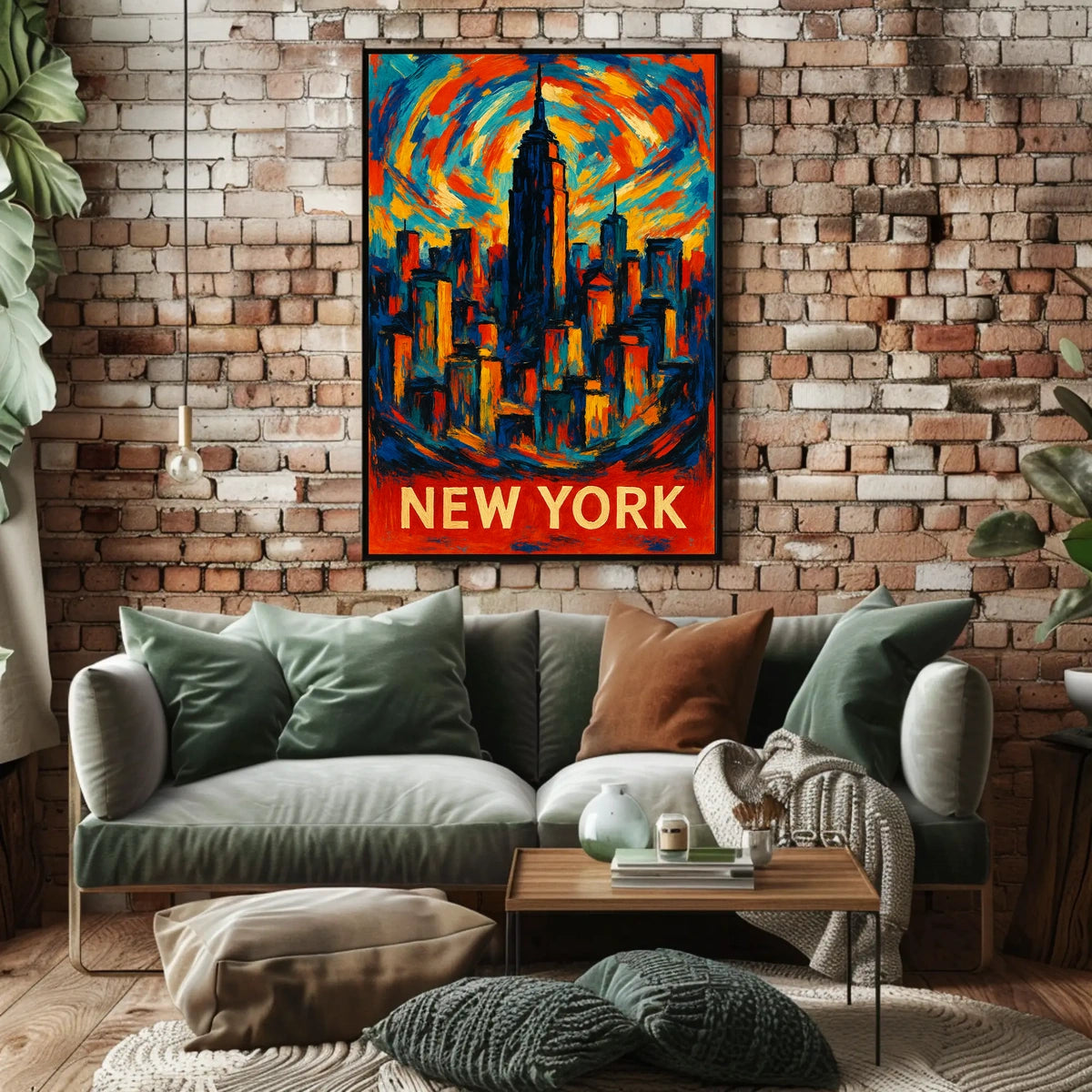 Vibrant New York Skyline Poster Wall Art 18x24 Inches
