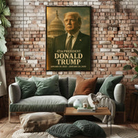 Donald Trump Visionary Amidst Historical Echoes Poster
