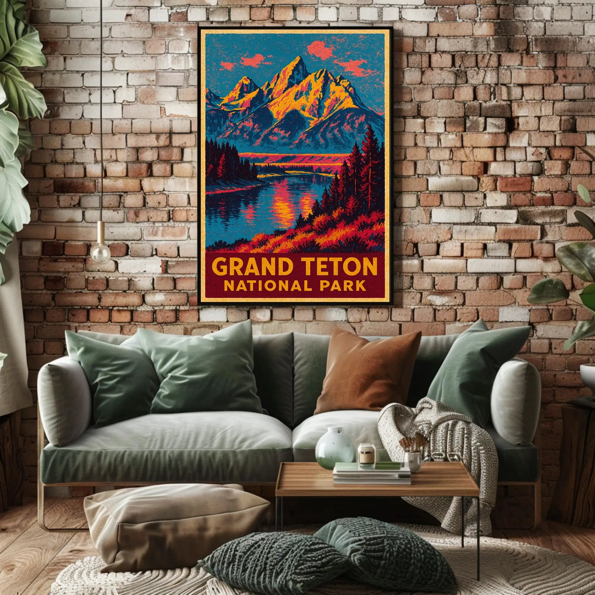 Grand Teton Adventure Vintage Poster