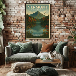 Vermont Nature Sanctuary Poster Vintage Wall Art