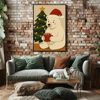 Cozy Christmas Bear Poster