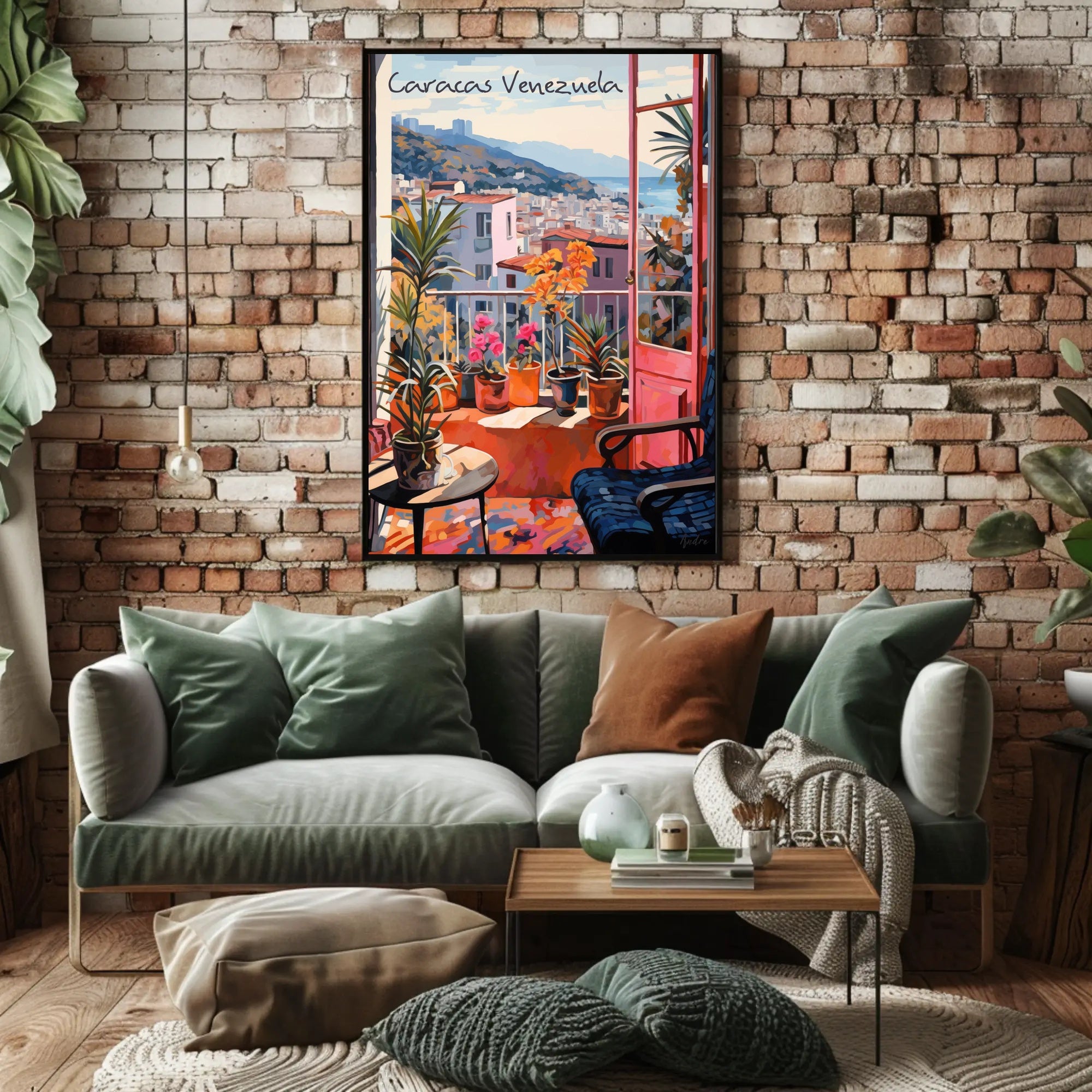 Vibrant Balcony View of Caracas Poster