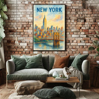 New York Water Color Poster