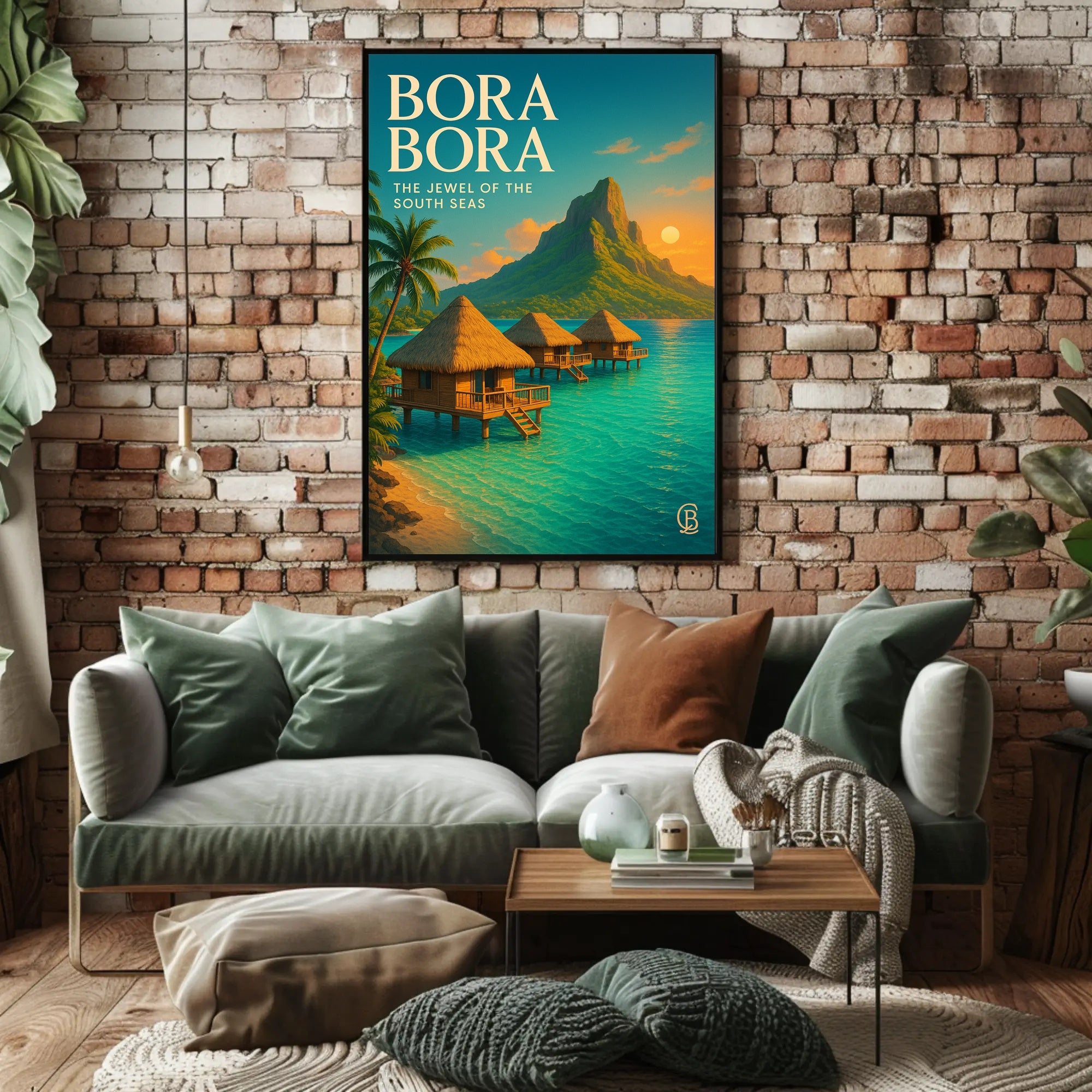 Bora Bora Tranquility in a Vintage Travel Poster PosterGoat