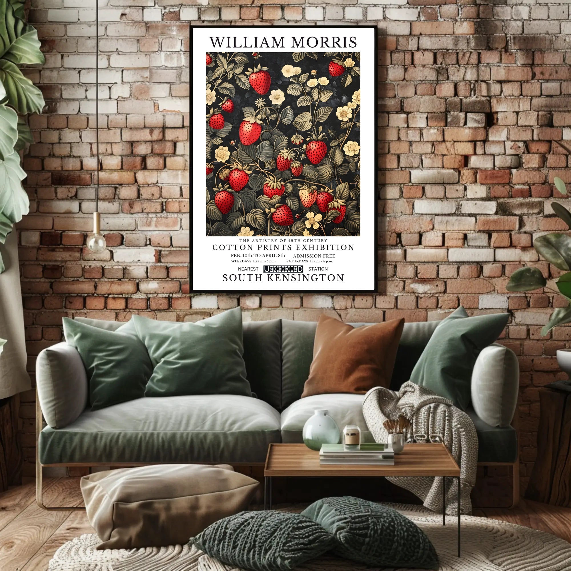William Morris 19th Century Cotton Prints Poster
