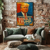 Donald Trump Visionary Color Pop Art Portrait Vibrant Leadership Patriotic American Icon Poster