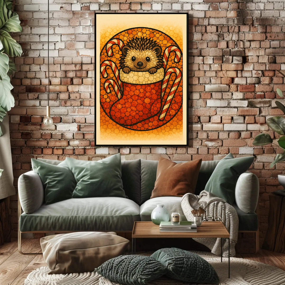 Hedgehog Holiday Cheer Poster