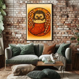 Hedgehog Holiday Cheer Poster