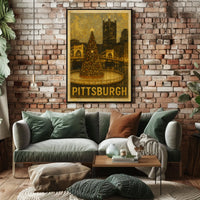 Pittsburgh Holiday Scene Poster