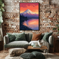 Tranquil Mountain Sunset Poster PosterGoat