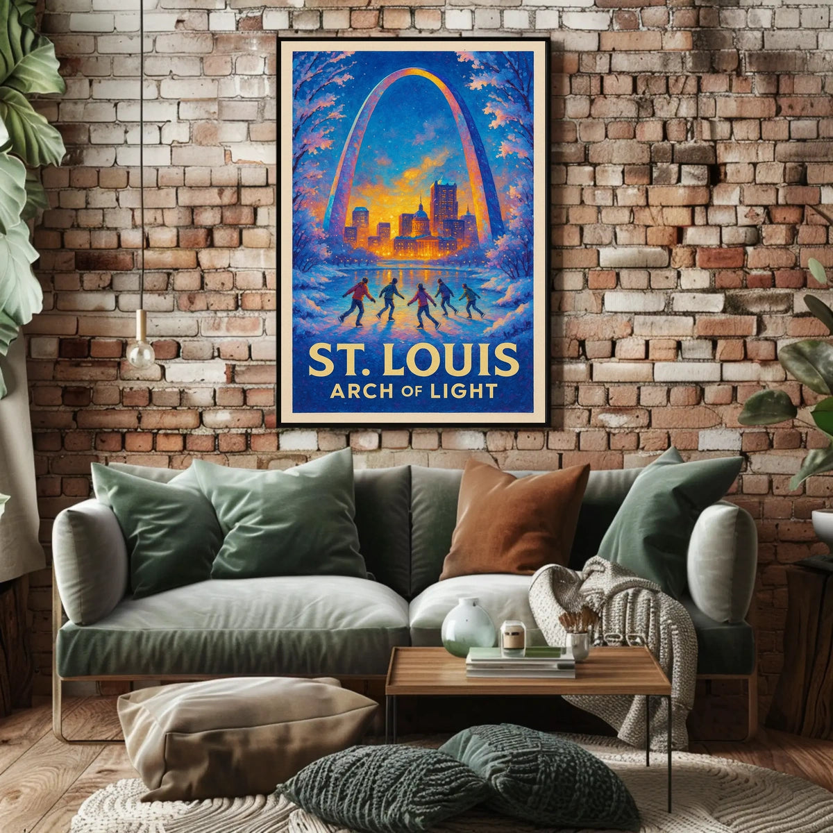 St. Louis Arch Of Light Poster
