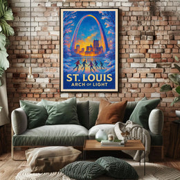 St. Louis Arch Of Light Poster
