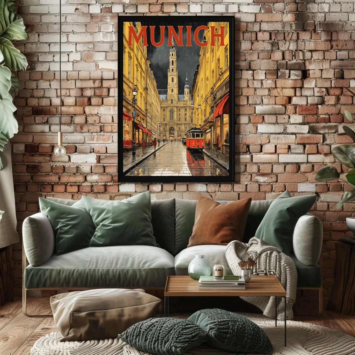 Munich Street Scene Poster
