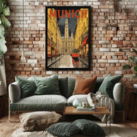 Munich Street Scene Poster