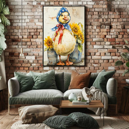 Chubby Goose In Star Spangled Bonnet Artwork Poster